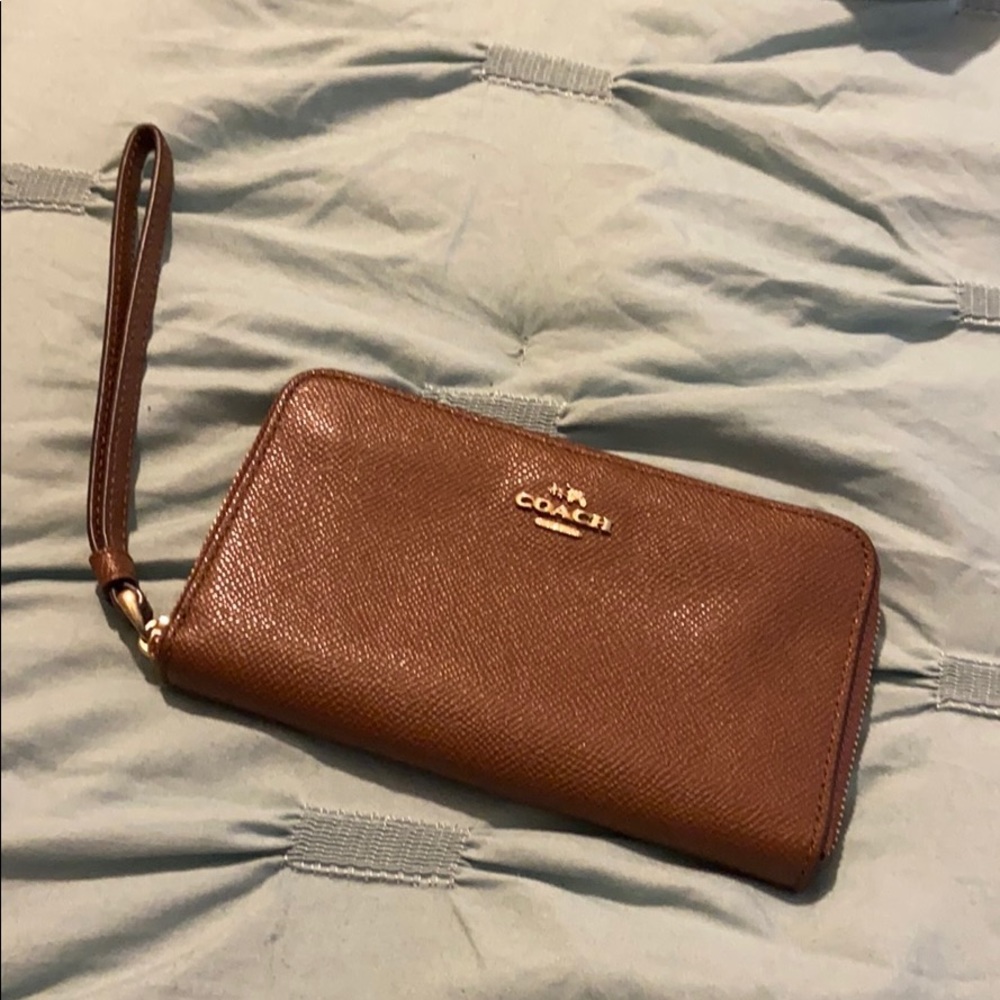 Coach wristlet with phone pocket